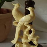 Vintage onyx birds bedside lamp