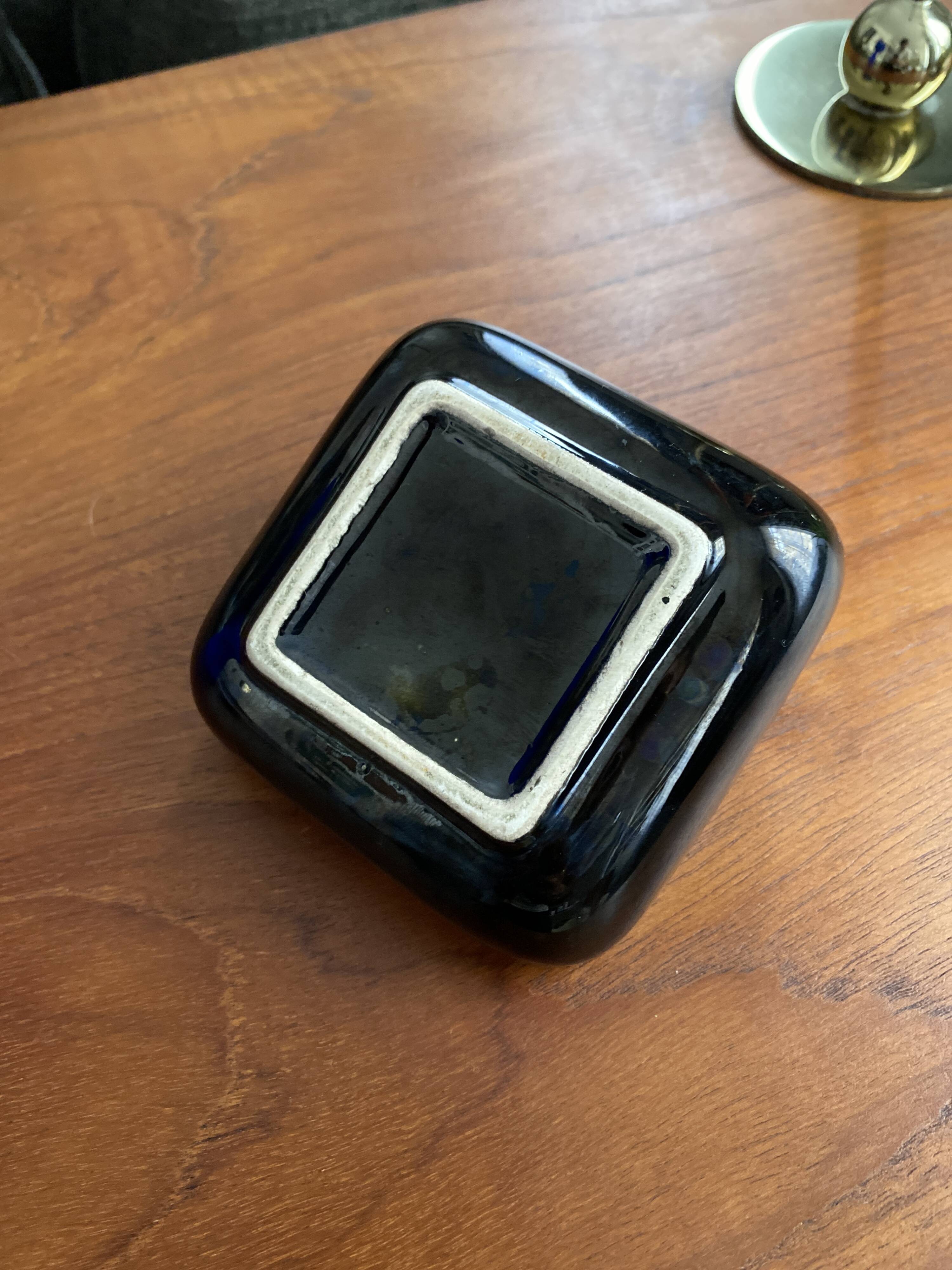 Vintage glazed ceramic ashtray