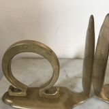 Pair of vintage brass bookends