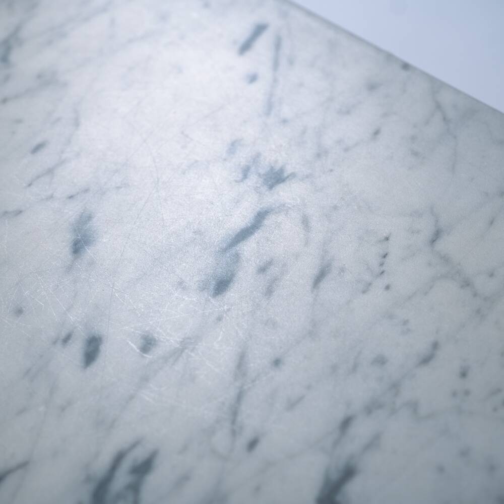 Table basse réglable en marbre noir et blanc italien, années 1980