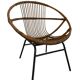 Rattan shell armchair