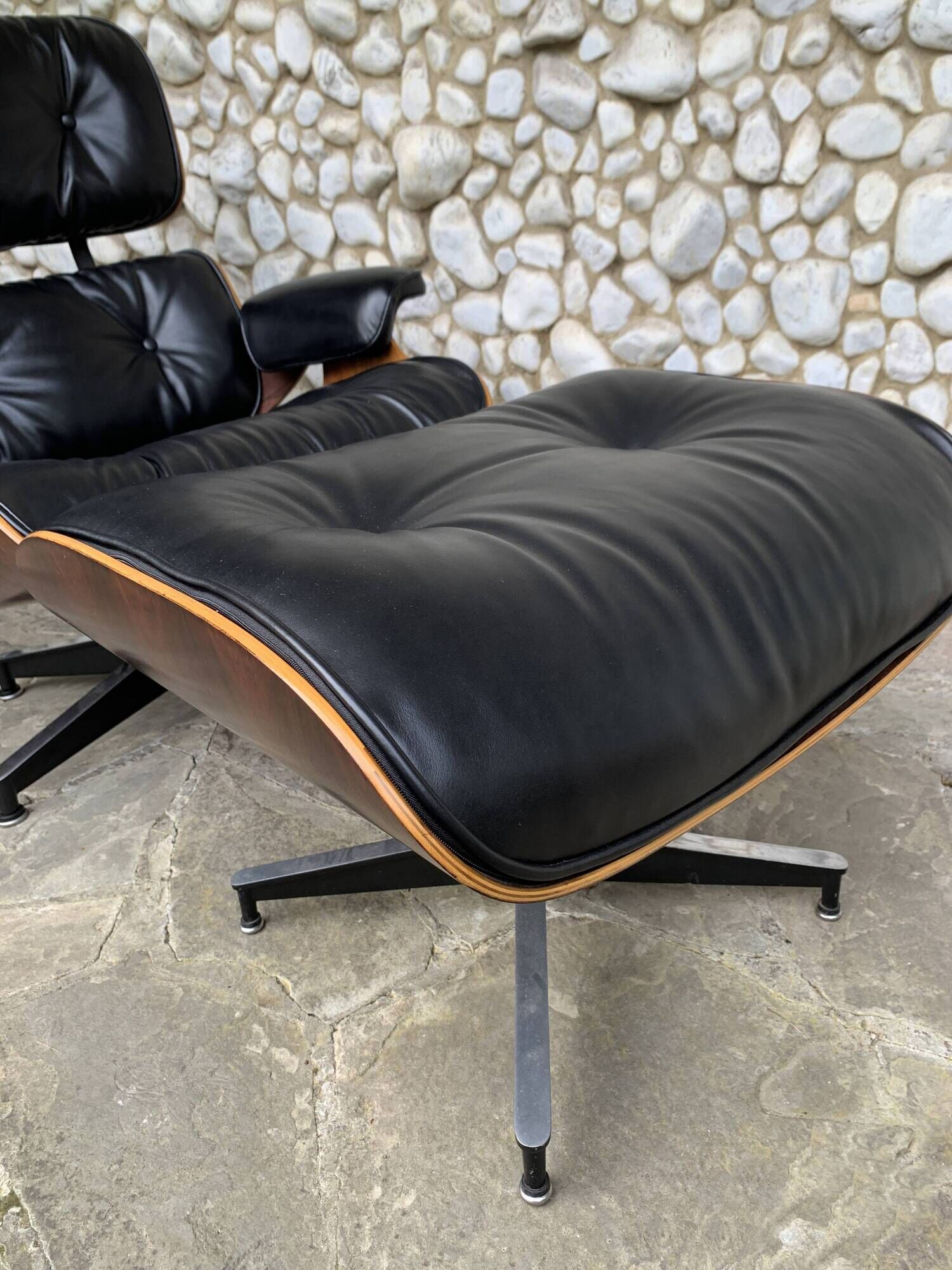 Fauteuil Lounge Herman Miller Charles & Ray Eames 1976 Palissandre Nv Cuir