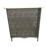 Wrought iron radiator cover
