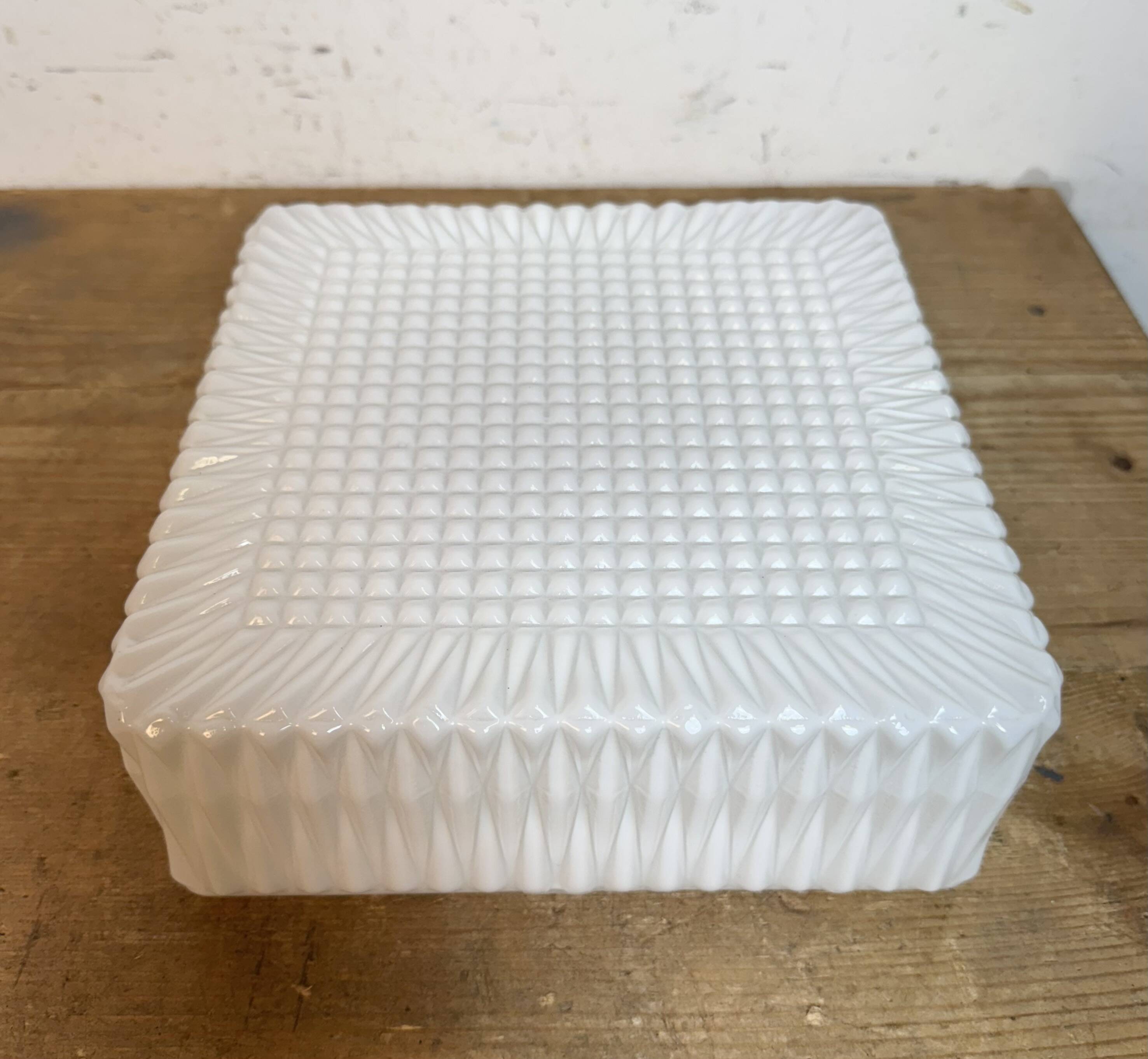 Vintage Wall Or Ceiling Light with Milk Glass, 1970s