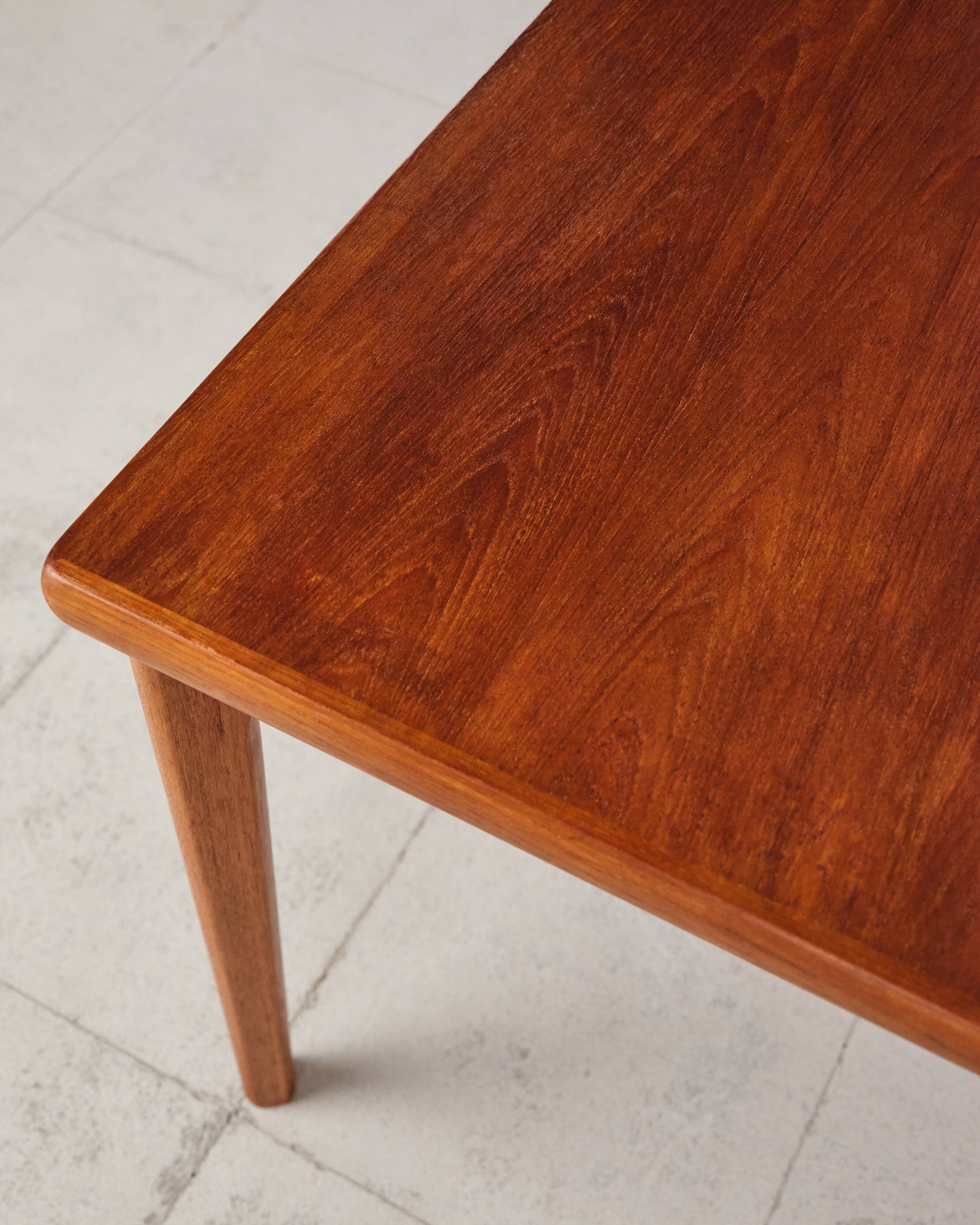 Extendable table by Henning Kjærnulf for Vejle Stole, 1960s.