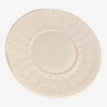 8 Plates J.L. Coquet Limoges - white Model Spirals