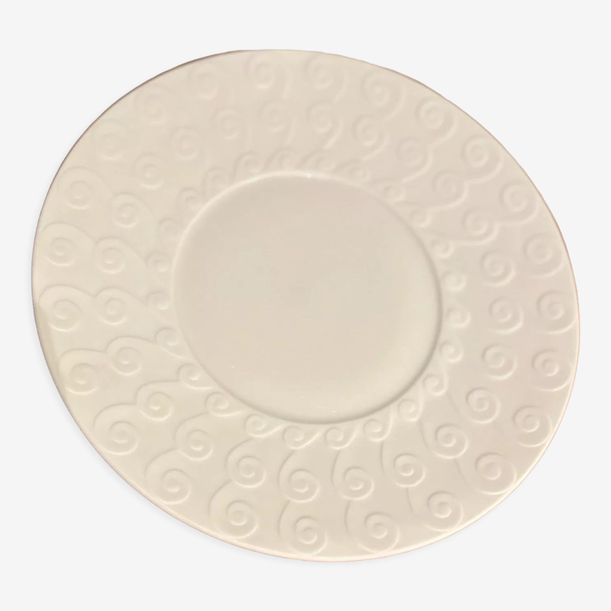8 assiettes j.l. coquet limoges - blanches modele spirales | Selency