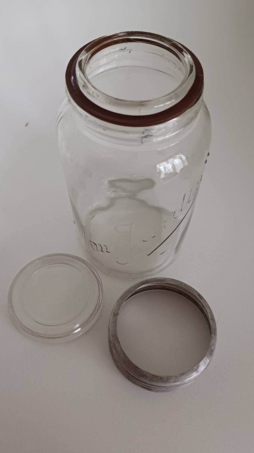 Bocal "mon jardin" en verre et aluminium