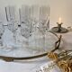 9 flûtes à champagne en cristal ciselé
