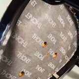 4 Wooden Black Lacquered Thonet Triangle Dining Chairs Model 87, 1980s