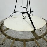 Glass Tubes Chandelier Flush mount from Doria Leuchten, 1960s