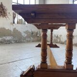 3m oak table from 1950 with its extensions