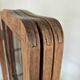 Antique screen in solid oak and glass