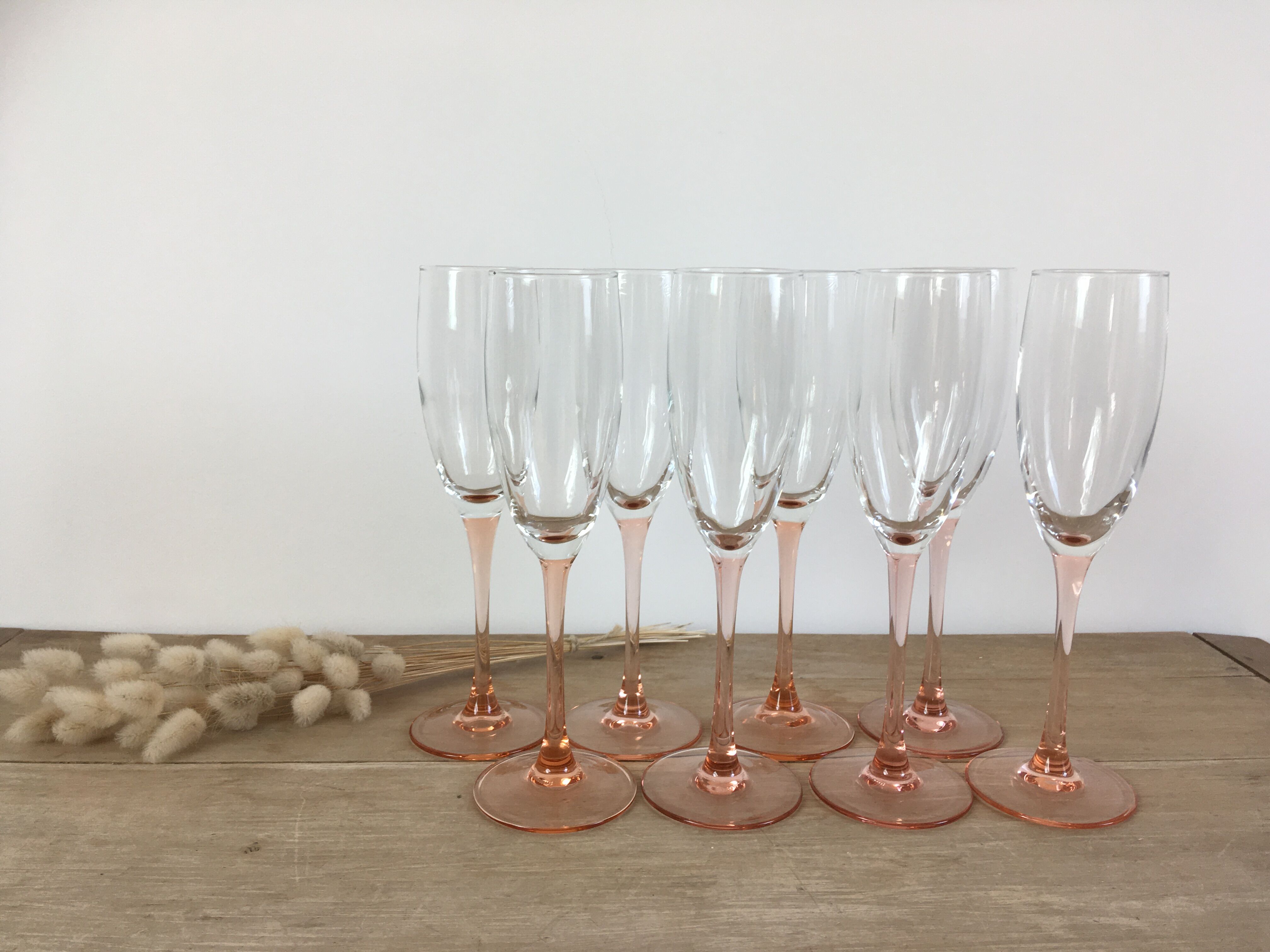 Champagne flutes Luminarc pied rose