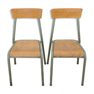 Paire de chaises d’école