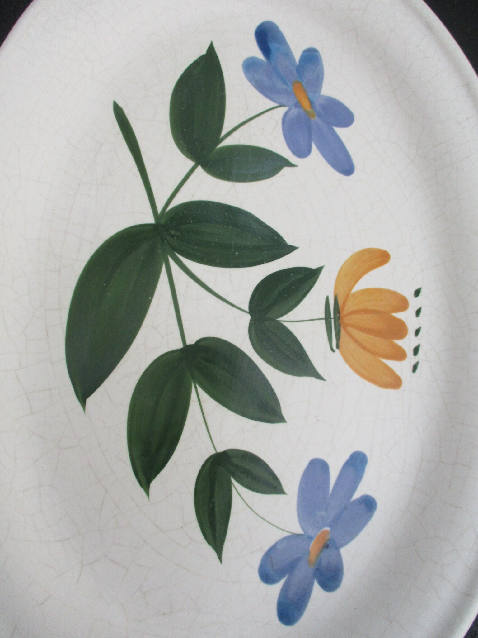 Oval marsh pottery dish