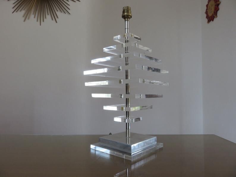 70s Roche Bobois Plexiglas Lamp