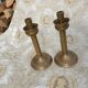 Pair of old brass candlesticks