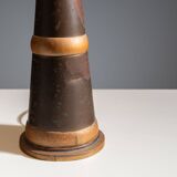Scandinavian tapered copper and brass table lamp
