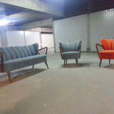 Couch set / 2 chairs Scandinavian 50s/60s cocktail