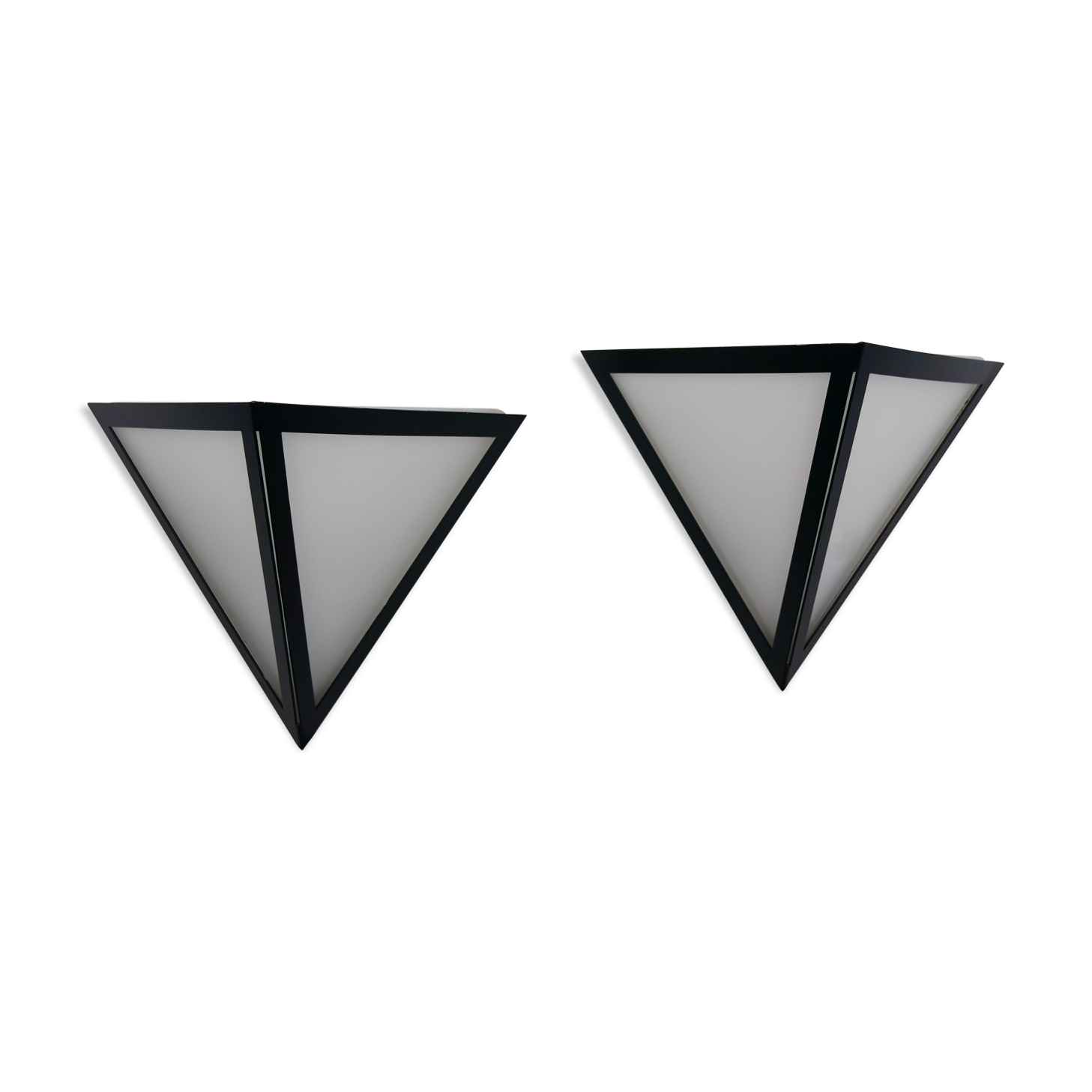 Pair of glass and tap Limburg wall appliques