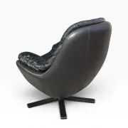 Leather swivel chair