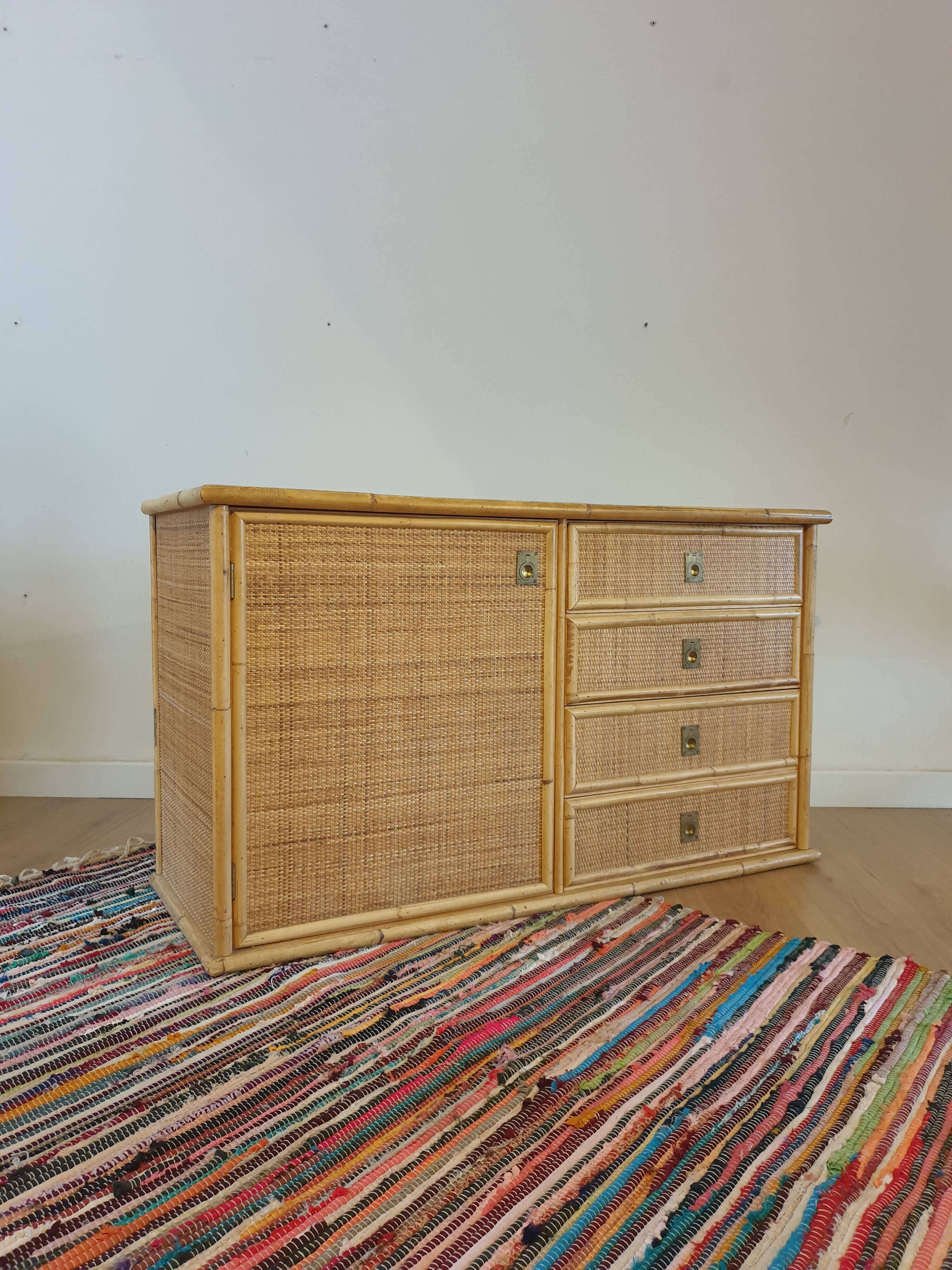 Rattan sideboard by Dal Vera