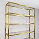 Hollywood Recency Brass and Crystal Shelving, France 70s