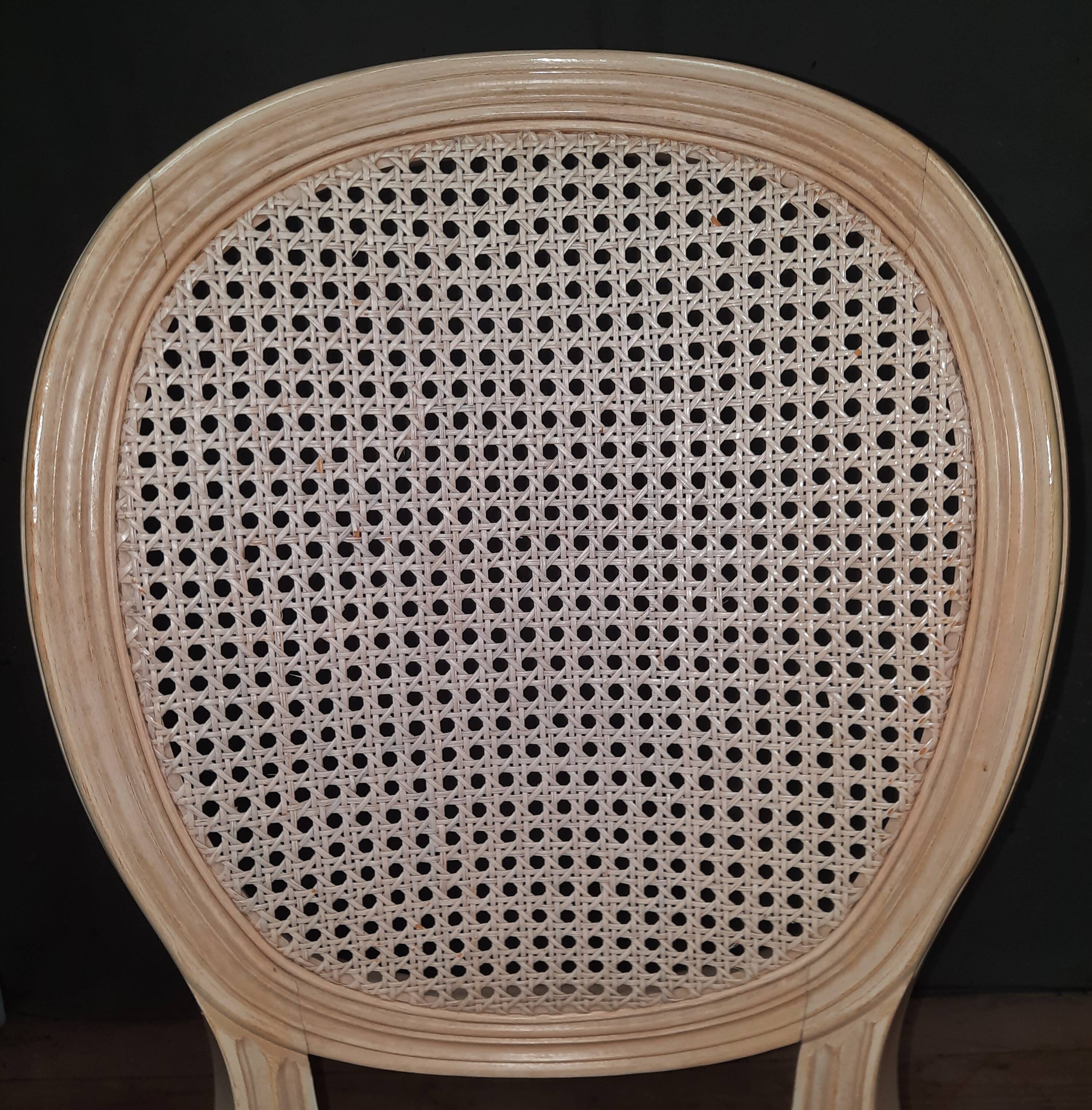 Set of 6 Louis XVI style caned chairs