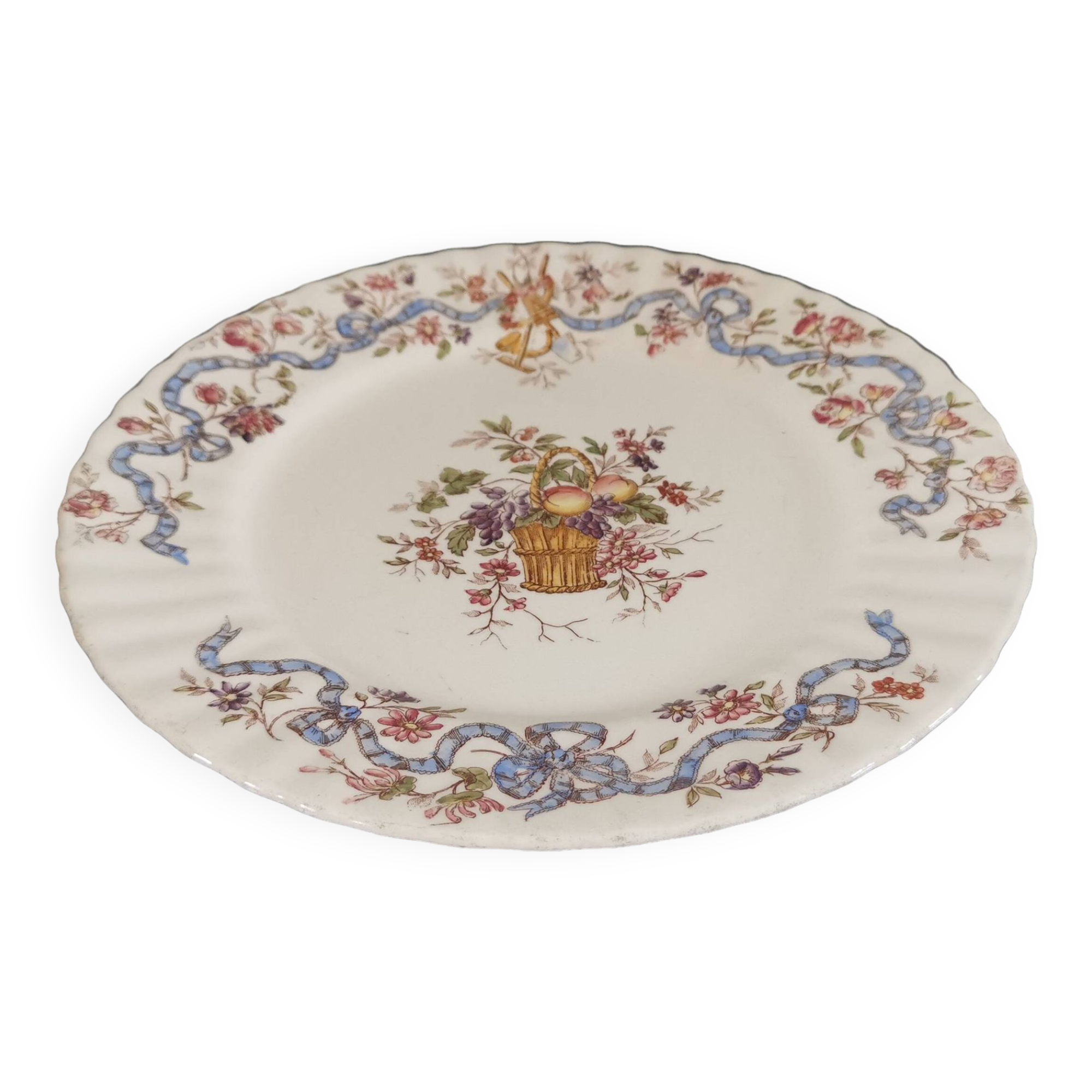 Compotier Longchamp Terre de Fer modèle "rubans"