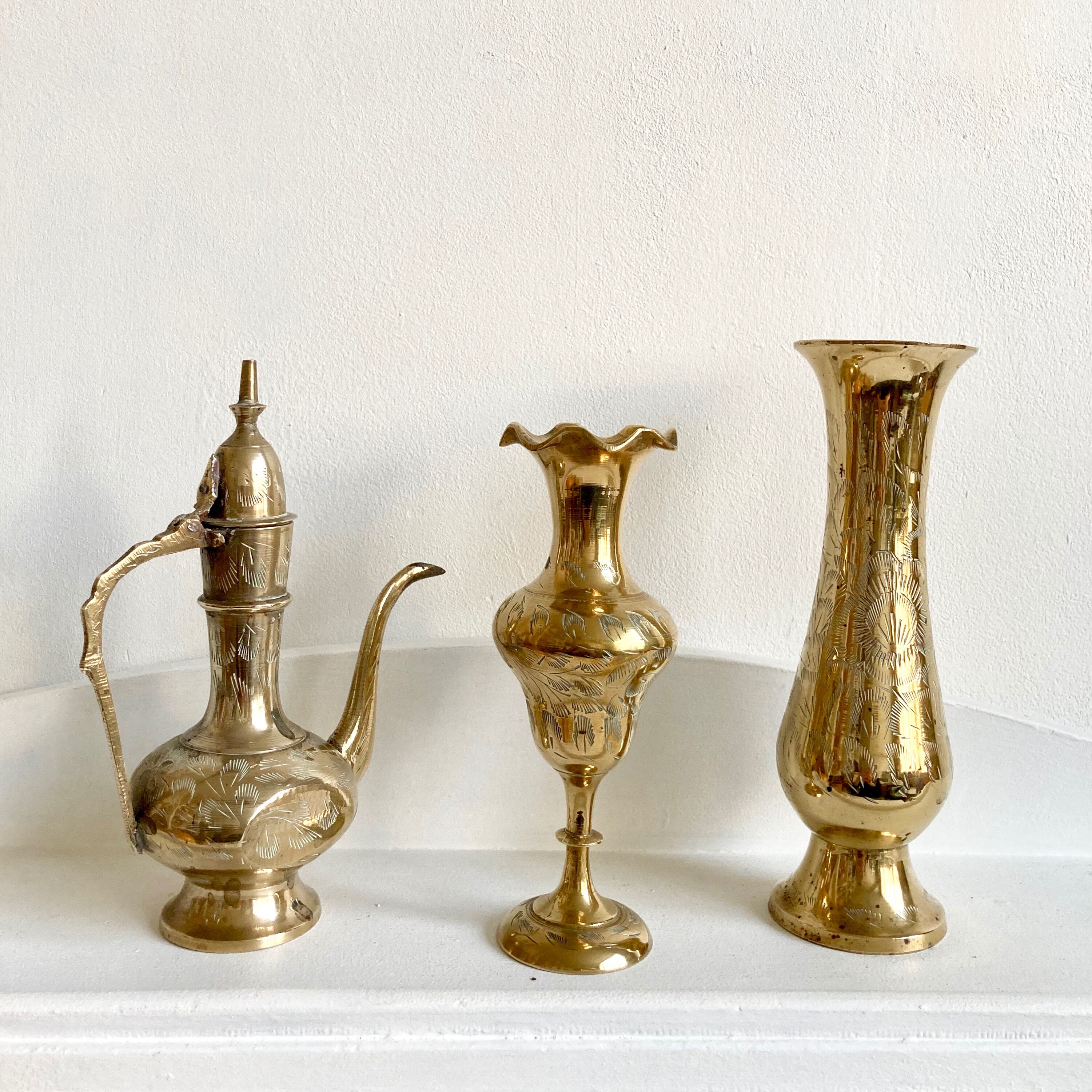 Vases soliflores laiton