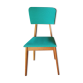 Beech chair compass feet 50s- 60s vinyl - vintage
