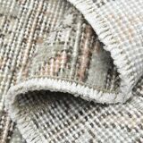 Vintage Oushak runner rug, staircase decoration 64x273.