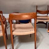 Armchairs, Niels O. Møller, J.L. Moller, Model 56, Set of 2,Denmark, 1950s