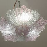 Vintage Murano glass ceiling lamp pink