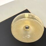 Blown glass paste pendant light, 1970s