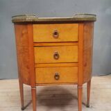 Small Louis XVI style chest of drawers with rounded sides
