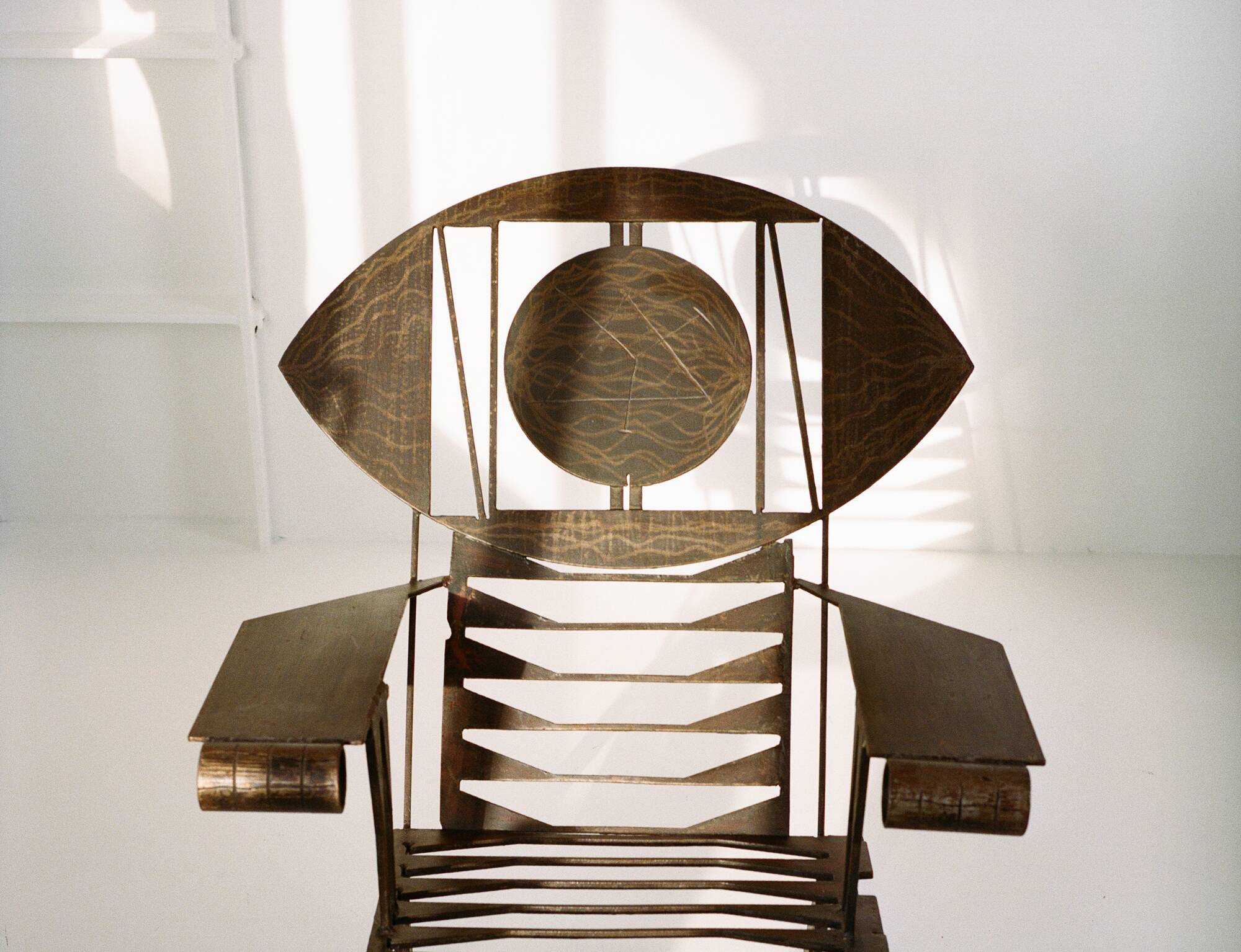 Sculptural steel armchair / Work by a Nigerian artist, circa 1960/70