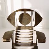 Sculptural steel armchair / Work by a Nigerian artist, circa 1960/70