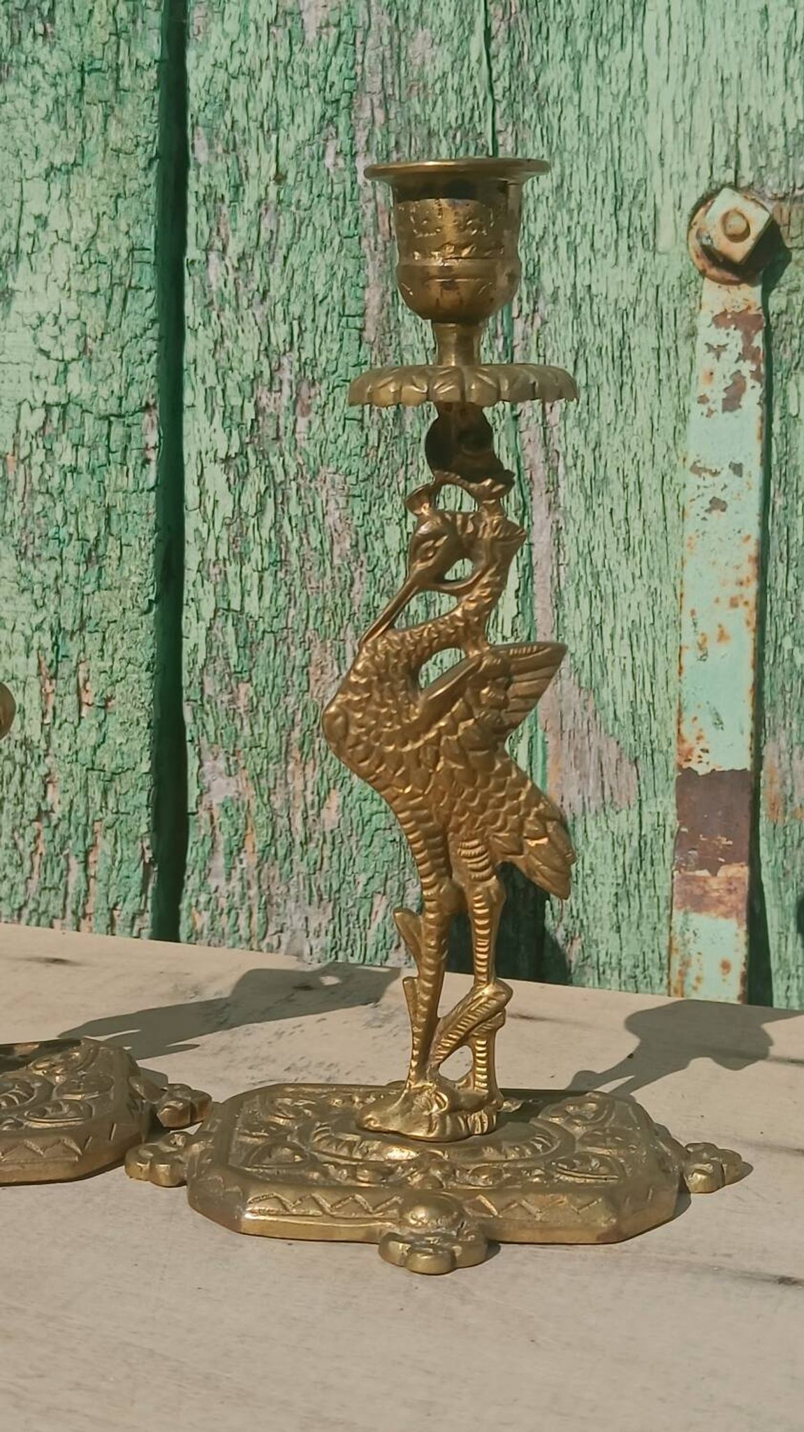 Bougeoirs anciens en bronze