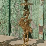 Antique bronze candlesticks