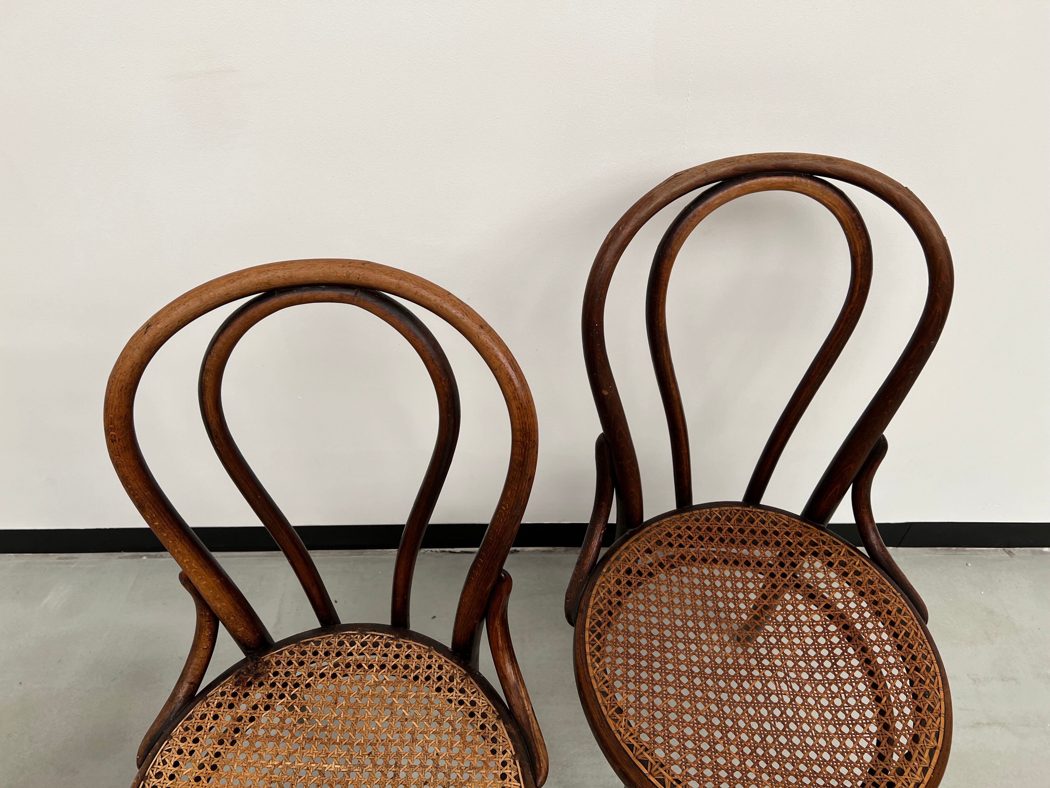 4 bentwood bistro chairs, circa 1910