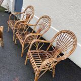 Set of wicker armchairs