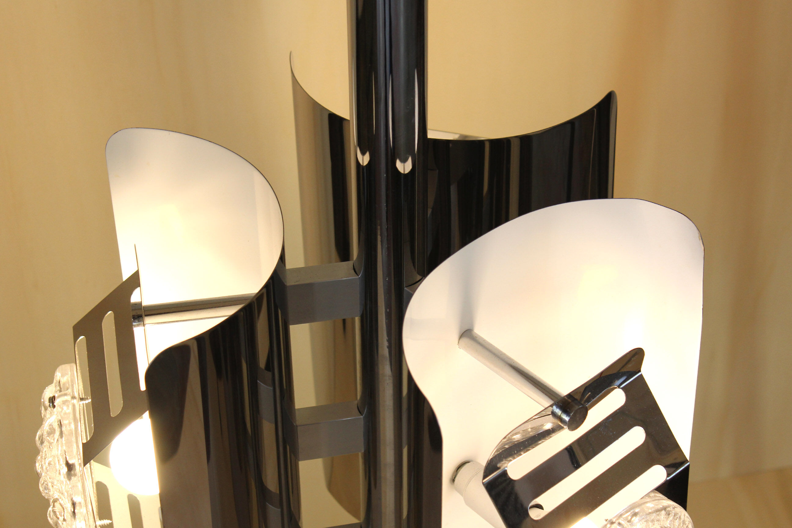 1970s italian vintage chromed chandelier