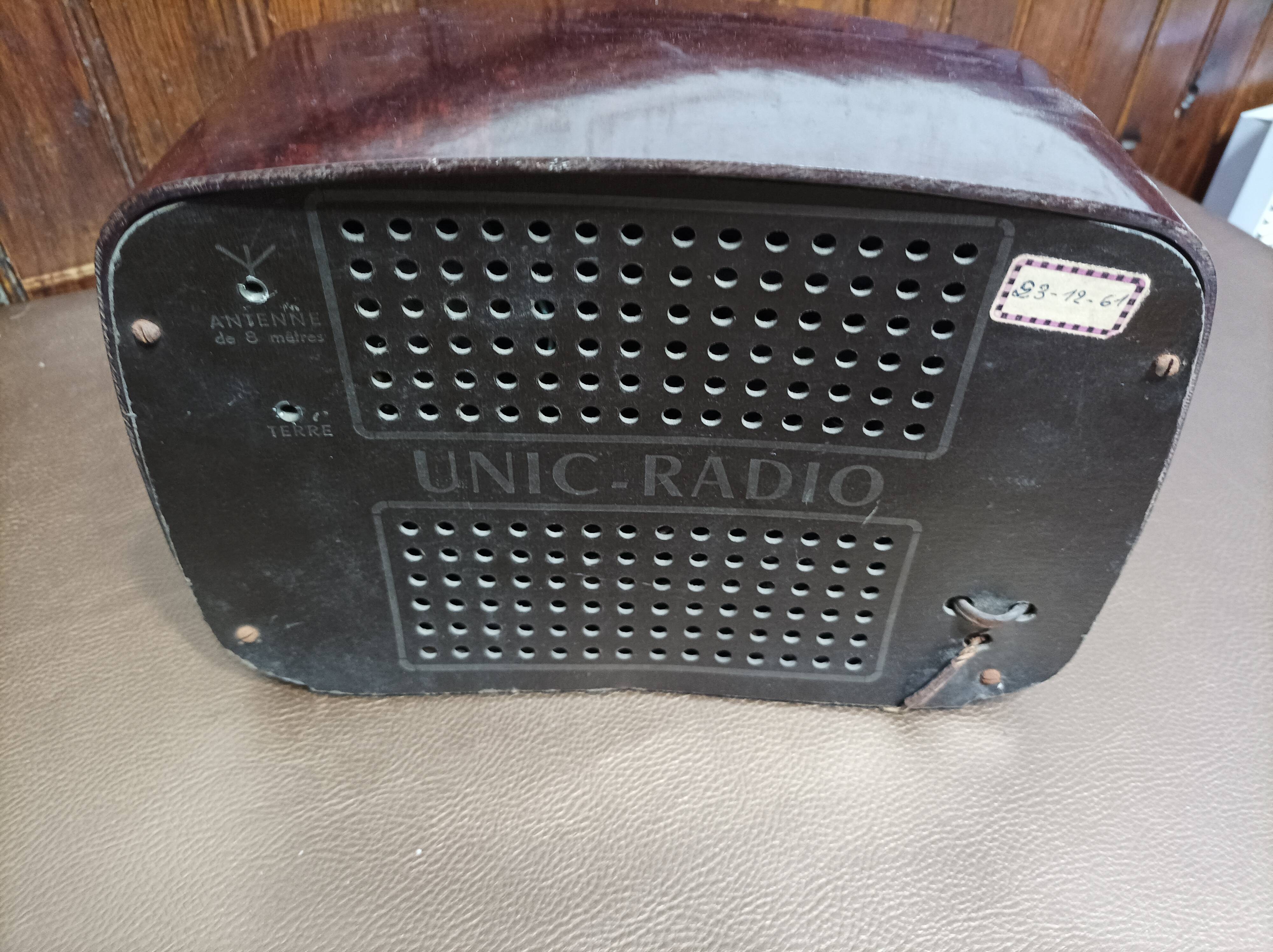 Radio lamp set tsf "unic radio" bakelite 50s