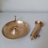 Brass candle holder, cellar rat