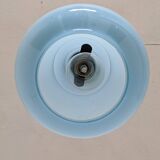 Art Deco style pendant lamp in brass and blue opaline