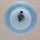 Art Deco style pendant lamp in brass and blue opaline