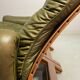 Supercomfy Scandinavian Rybo Rykken Olivegreen Leather 2-Seater Ry-Wing