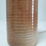 Lamp foot glazed stoneware ochre and vintage cylindrical cream